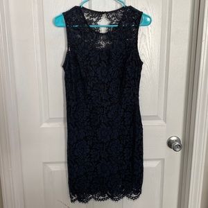 Lace Navy blue & black formal dress